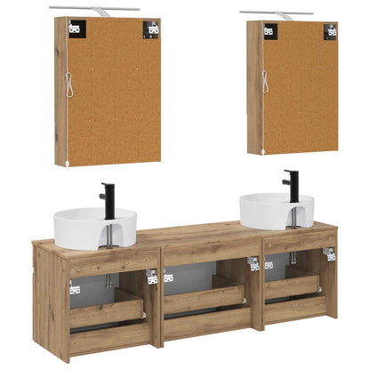 Bathroom Cabinet Set 5 pcs Artisan Oak 50 x 14.5 x 70 cm