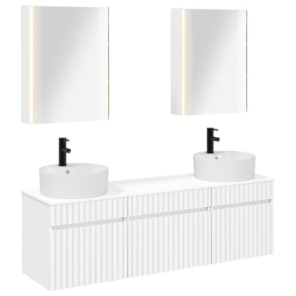 Bathroom Cabinet Set 5 pcs White 53 x 15.5 x 70 cm