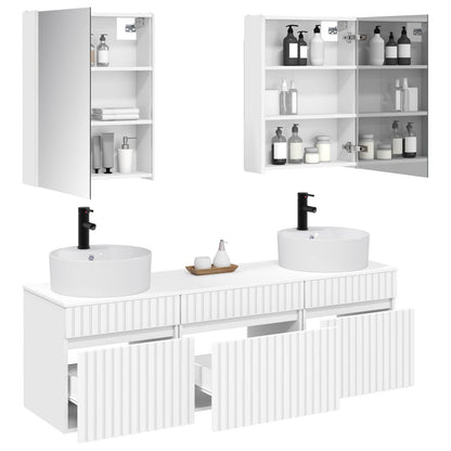 Bathroom Cabinet Set 5 pcs White 53 x 15.5 x 70 cm