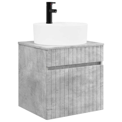 Bathroom Cabinet Set 5 pcs Concrete Grey 53 x 15.5 x 70 cm