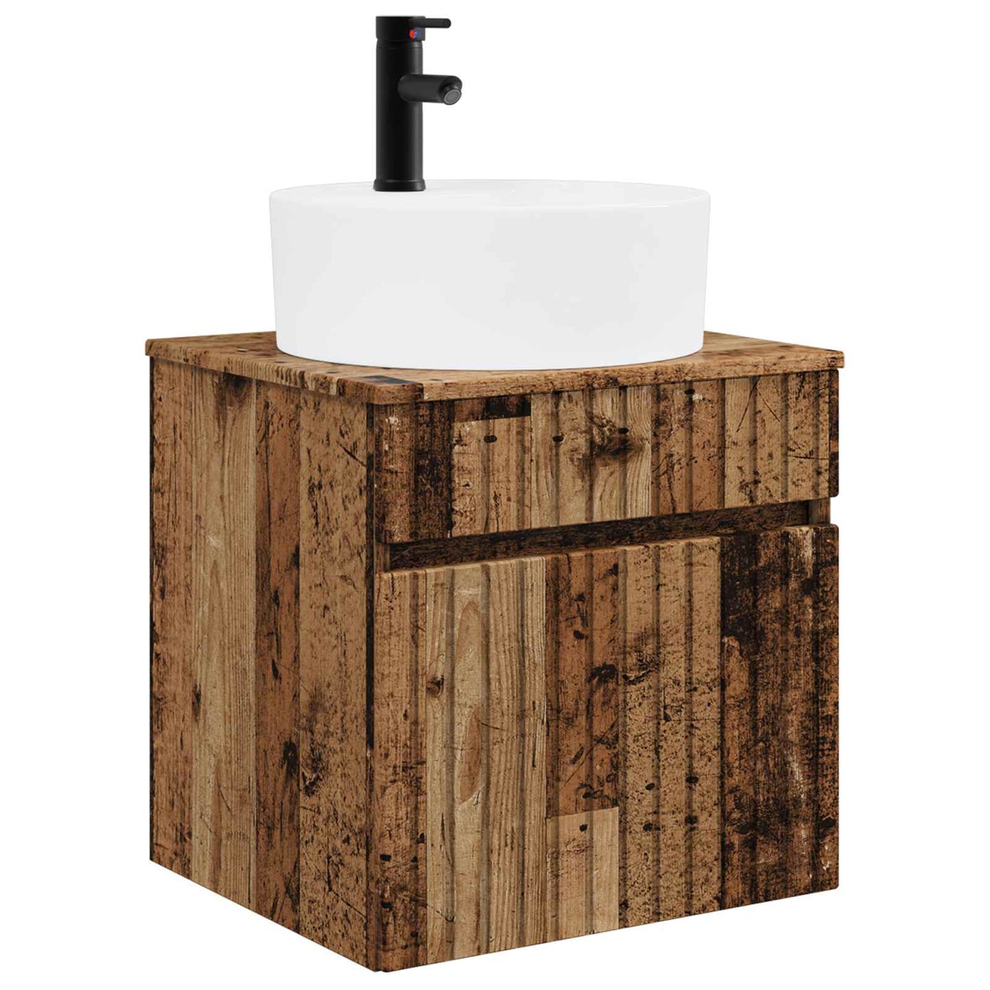 Bathroom Cabinet Set 5 pcs Old Wood 53 x 15.5 x 70 cm