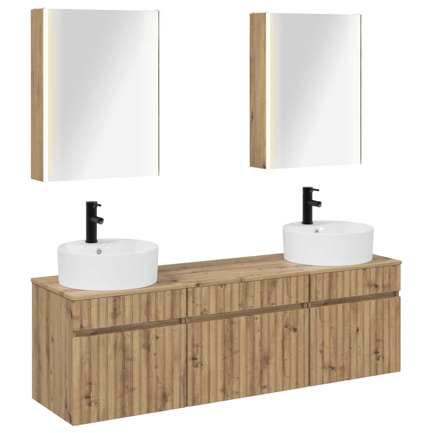 Bathroom Cabinet Set 5 pcs Artisan Oak 53 x 15.5 x 70 cm