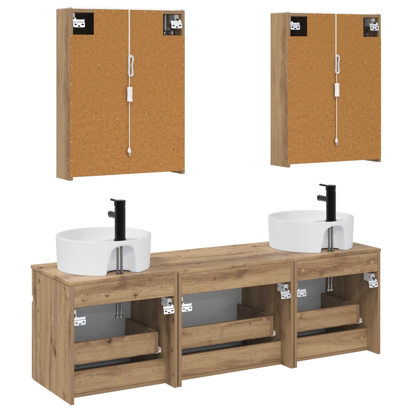 Bathroom Cabinet Set 5 pcs Artisan Oak 53 x 15.5 x 70 cm