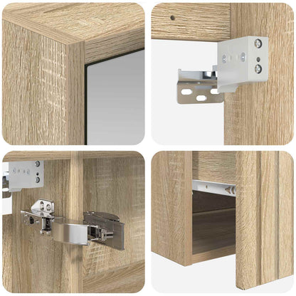 Bathroom Cabinet Set 4 pcs Sonoma Oak Engineered Wood