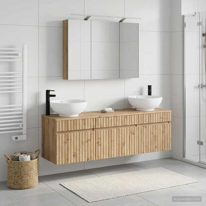 Bathroom Cabinet Set 4 pcs Artisan Oak 100 x 14.5 x 70 cm