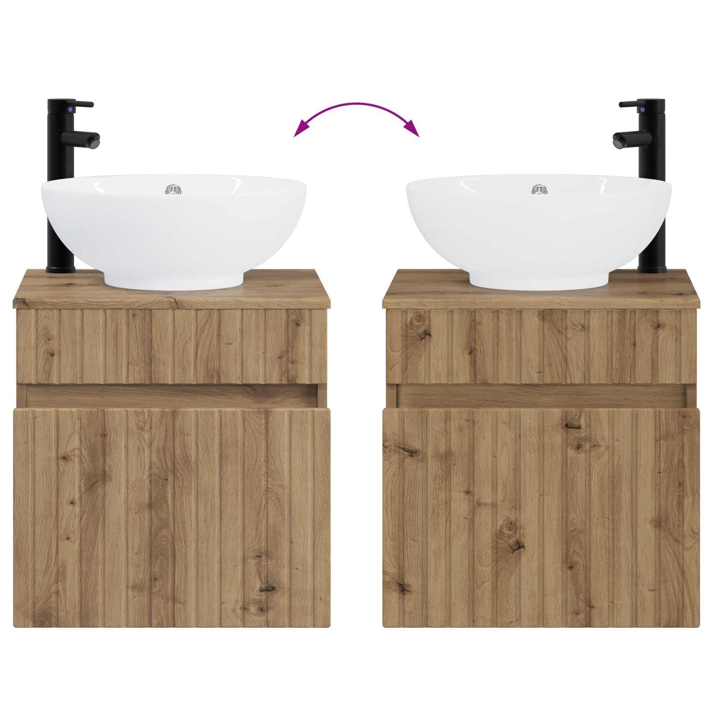 Bathroom Cabinet Set 4 pcs Artisan Oak 100 x 14.5 x 70 cm