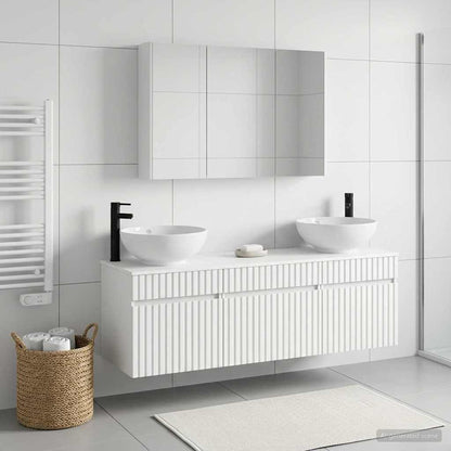 Bathroom Cabinet Set 4 pcs White 103.5 x 15.5 x 70 cm