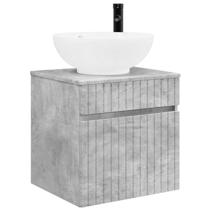 Bathroom Cabinet Set 4 pcs Concrete Grey 103.5 x 15.5 x 70 cm