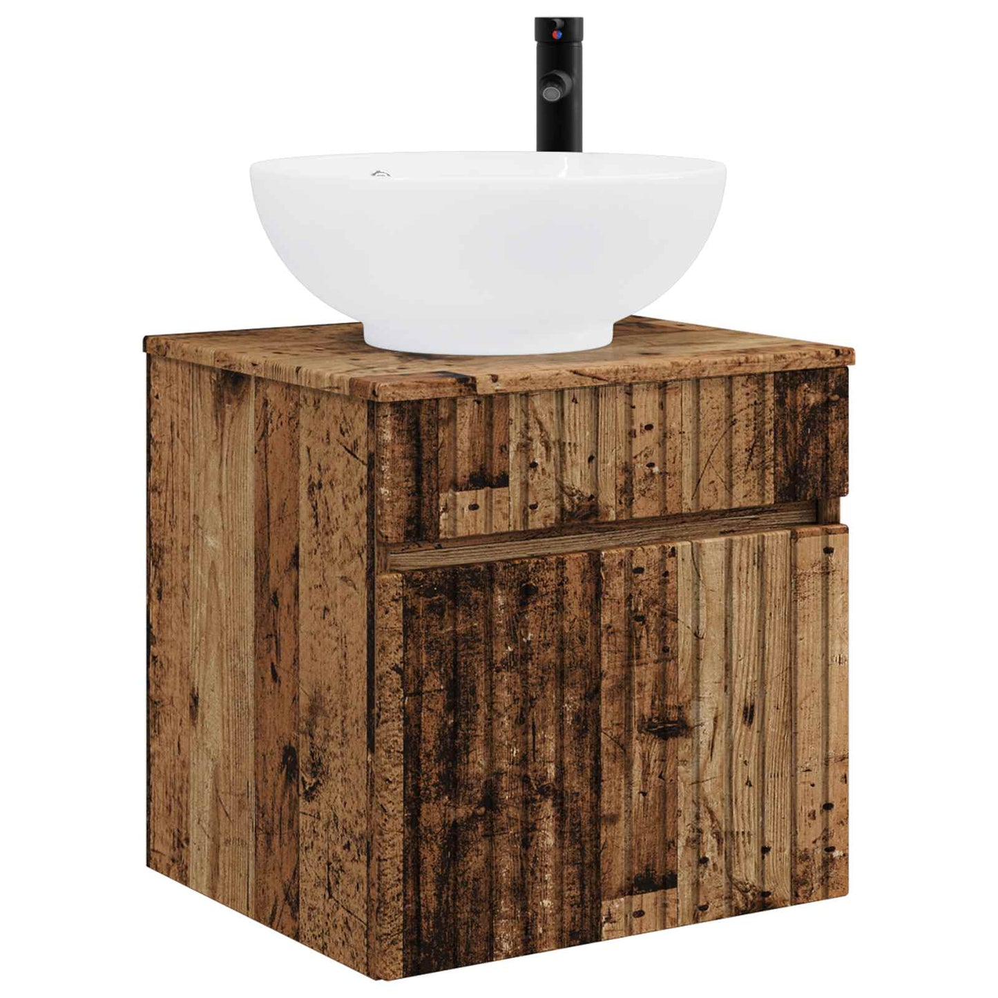 Bathroom Cabinet Set 4 pcs Old Wood 103.5 x 15.5 x 70 cm