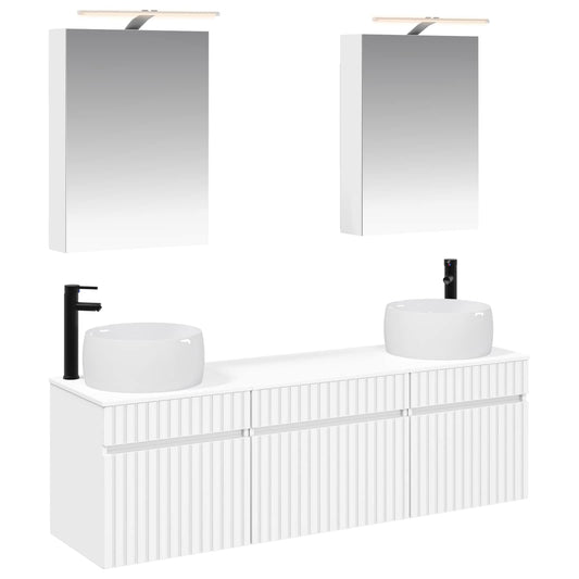 Bathroom Cabinet Set 5 pcs White 50 x 14.5 x 70 cm