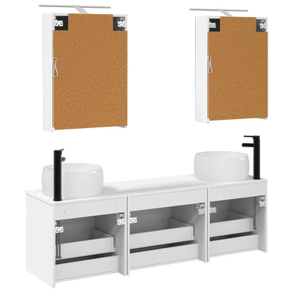 Bathroom Cabinet Set 5 pcs White 50 x 14.5 x 70 cm