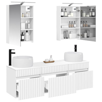 Bathroom Cabinet Set 5 pcs White 50 x 14.5 x 70 cm