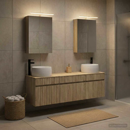 Bathroom Cabinet Set 5 pcs Sonoma Oak 50 x 14.5 x 70 cm