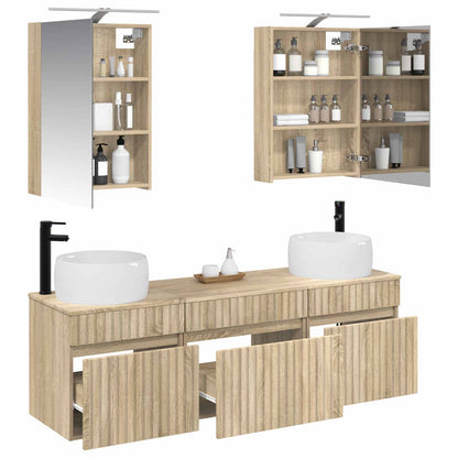 Bathroom Cabinet Set 5 pcs Sonoma Oak 50 x 14.5 x 70 cm