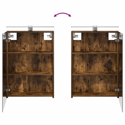 Bathroom Cabinet Set 5 pcs Smoked Oak 50 x 14.5 x 70 cm