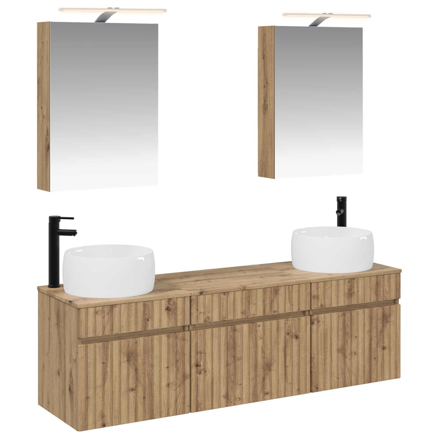 Bathroom Cabinet Set 5 pcs Artisan Oak 50 x 14.5 x 70 cm