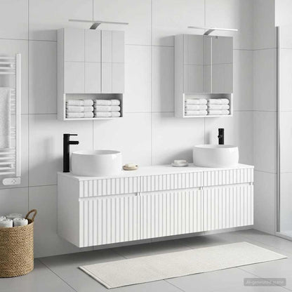 Bathroom Cabinet Set 5 pcs White 50 x 14.5 x 70 cm