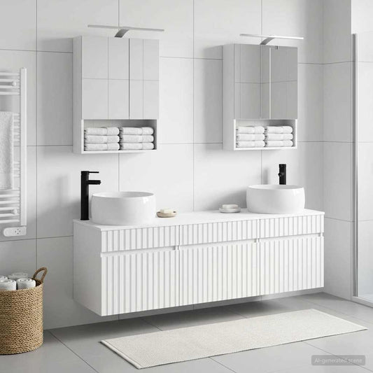 Bathroom Cabinet Set 5 pcs White 50 x 14.5 x 70 cm