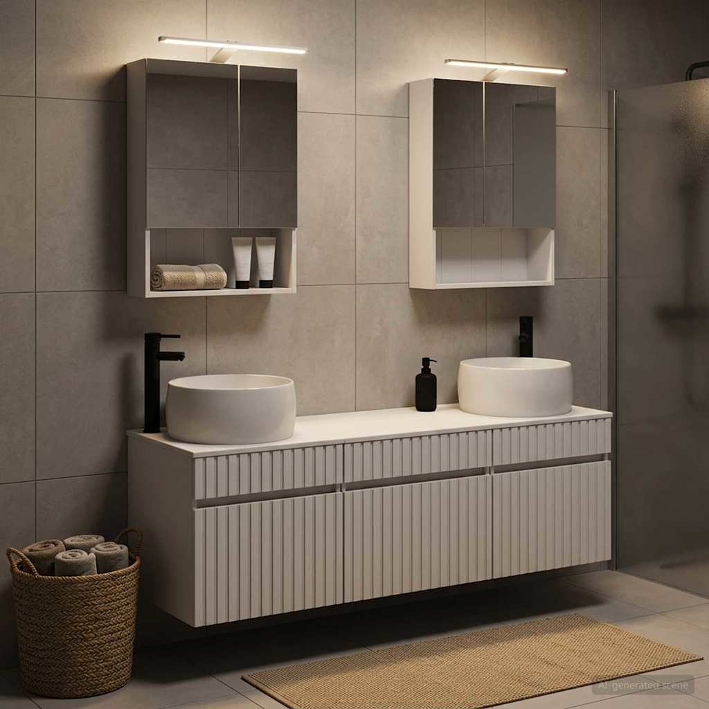 Bathroom Cabinet Set 5 pcs White 50 x 14.5 x 70 cm
