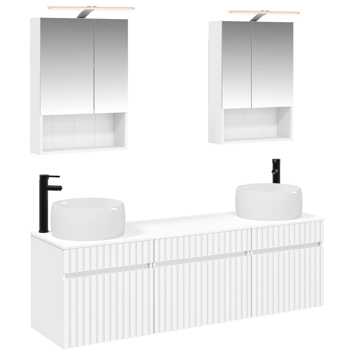 Bathroom Cabinet Set 5 pcs White 50 x 14.5 x 70 cm