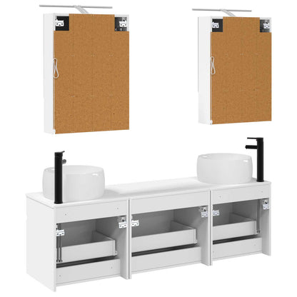 Bathroom Cabinet Set 5 pcs White 50 x 14.5 x 70 cm