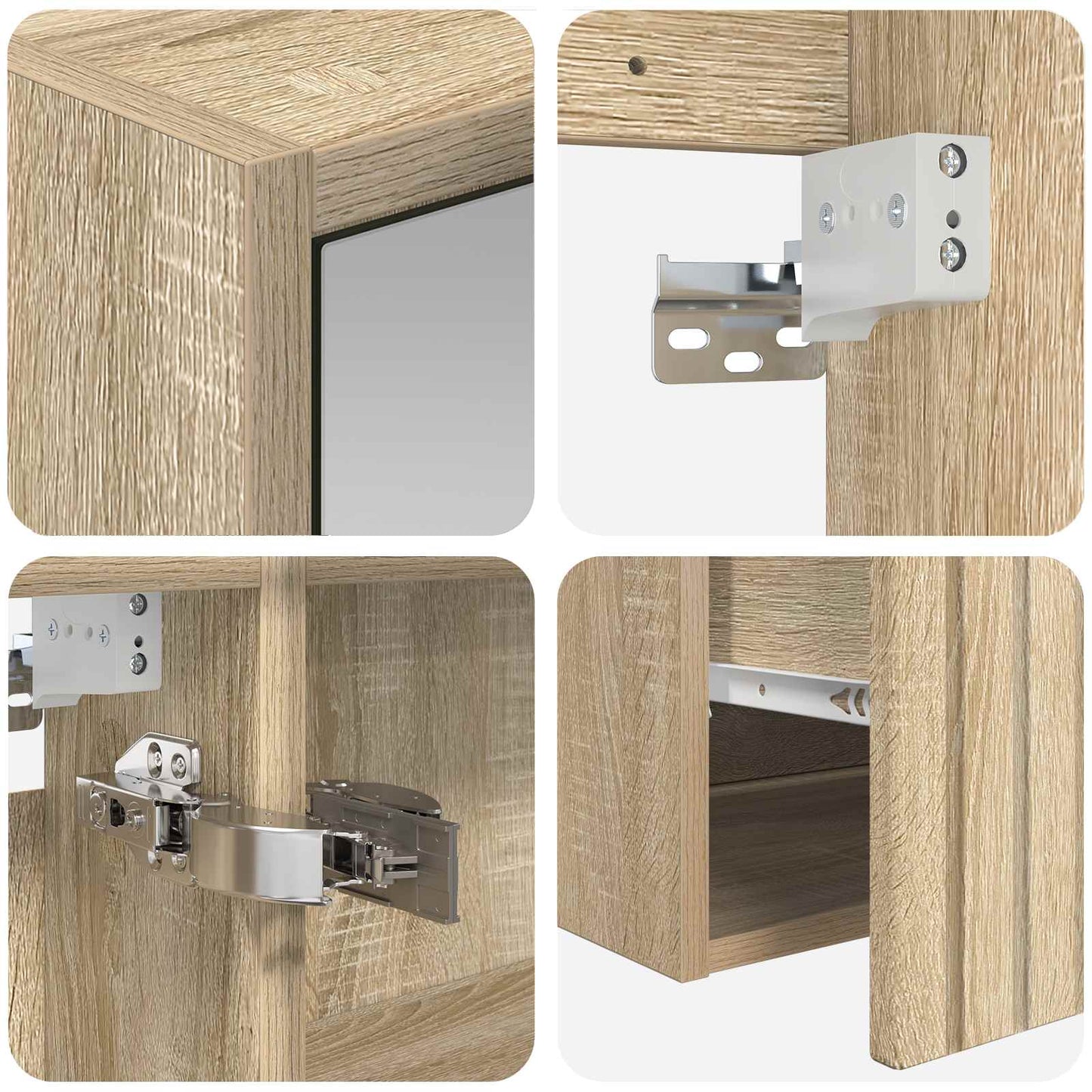Bathroom Cabinet Set 5 pcs Sonoma Oak 50 x 14.5 x 70 cm