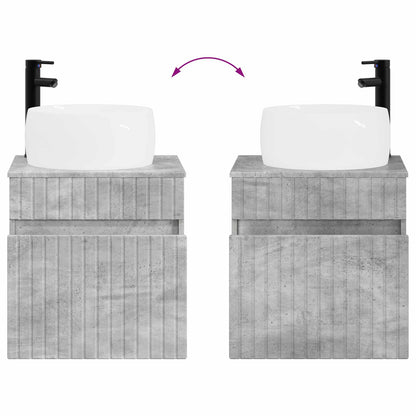 Bathroom Cabinet Set 5 pcs Concrete Grey 50 x 14.5 x 70 cm