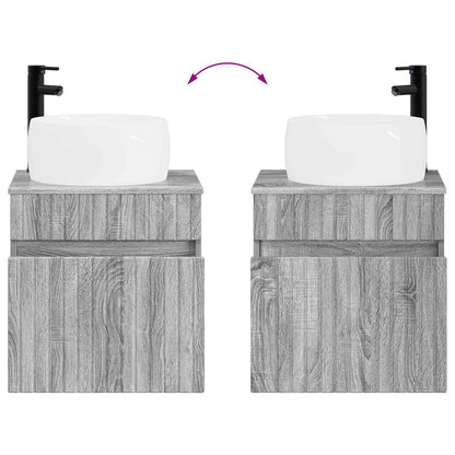 Bathroom Cabinet Set 5 pcs Grey Sonoma 50 x 14.5 x 70 cm