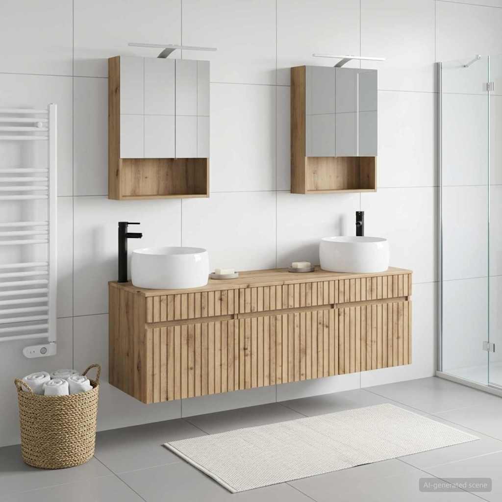 Bathroom Cabinet Set 5 pcs Artisan Oak 50 x 14.5 x 70 cm