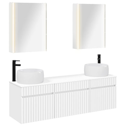 Bathroom Cabinet Set 5 pcs White 53 x 15.5 x 70 cm