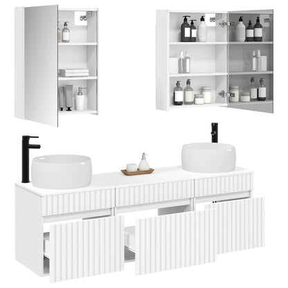 Bathroom Cabinet Set 5 pcs White 53 x 15.5 x 70 cm