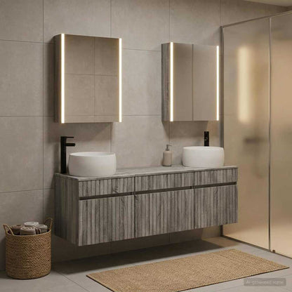 Bathroom Cabinet Set 5 pcs Grey Sonoma 53 x 15.5 x 70 cm