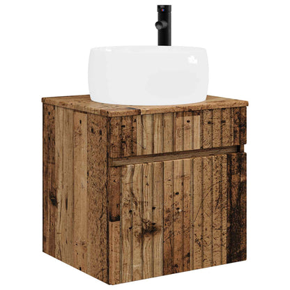 Bathroom Cabinet Set 5 pcs Old Wood 53 x 15.5 x 70 cm