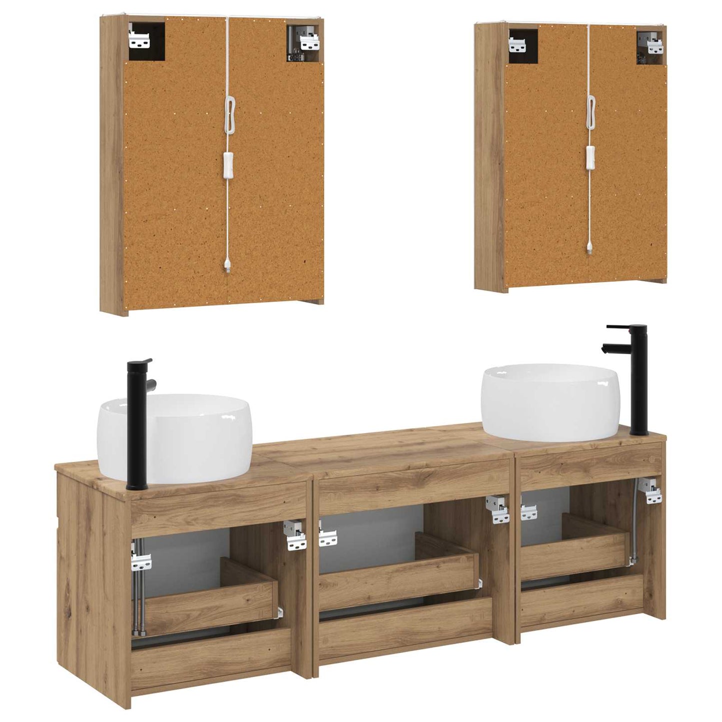 Bathroom Cabinet Set 5 pcs Artisan Oak 53 x 15.5 x 70 cm