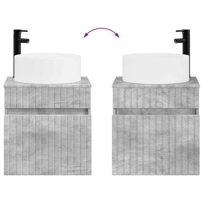 Bathroom Cabinet Set 4 pcs Concrete Grey 100 x 14.5 x 70 cm