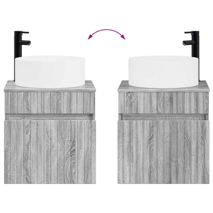 Bathroom Cabinet Set 4 pcs Grey Sonoma 100 x 14.5 x 70 cm