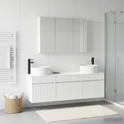 Bathroom Cabinet Set 4 pcs White 103.5 x 15.5 x 70 cm