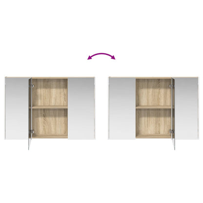 Bathroom Cabinet Set 4 pcs Sonoma Oak 103.5 x 15.5 x 70 cm