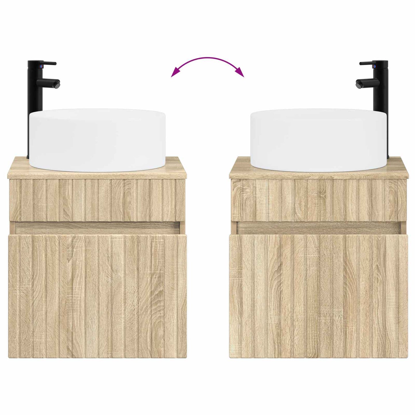 Bathroom Cabinet Set 4 pcs Sonoma Oak 103.5 x 15.5 x 70 cm