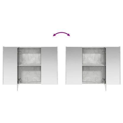 Bathroom Cabinet Set 4 pcs Concrete Grey 103.5 x 15.5 x 70 cm