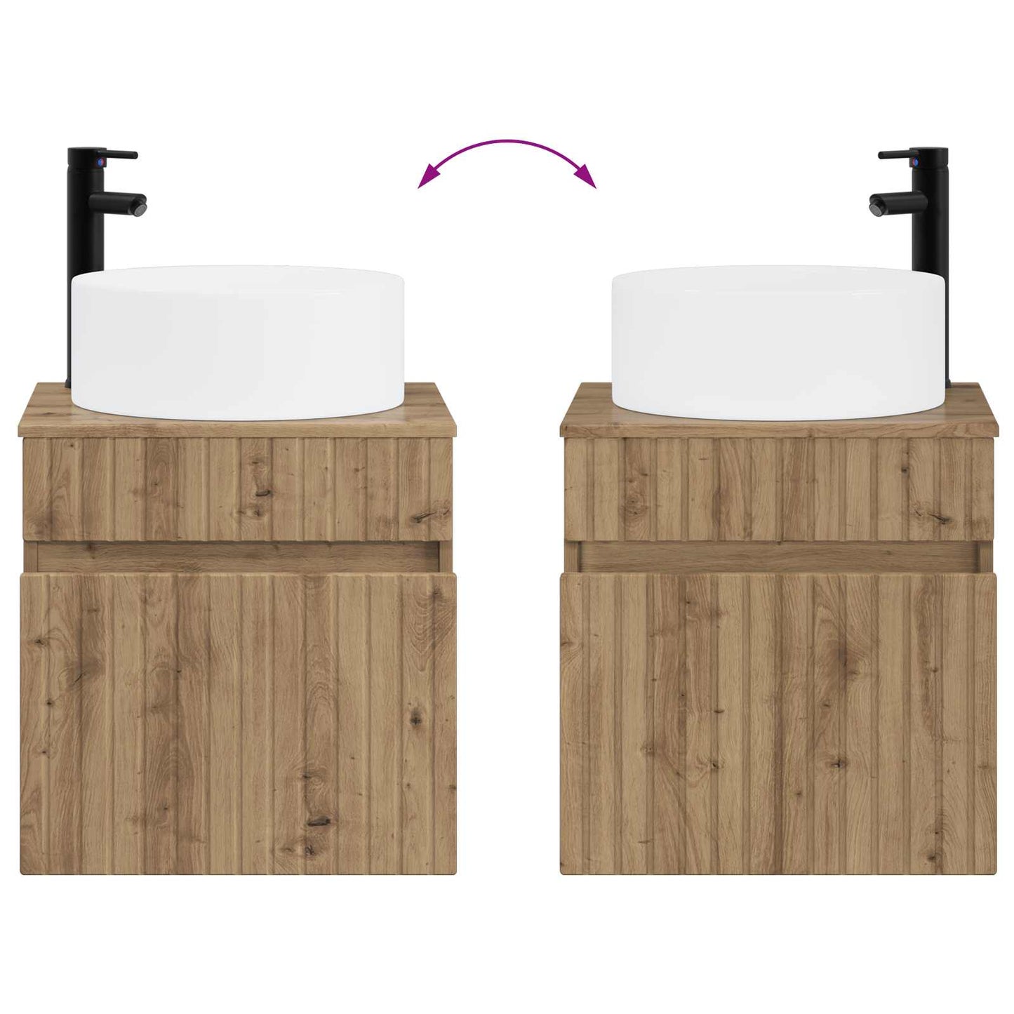 Bathroom Cabinet Set 4 pcs Artisan Oak Engineered Wood