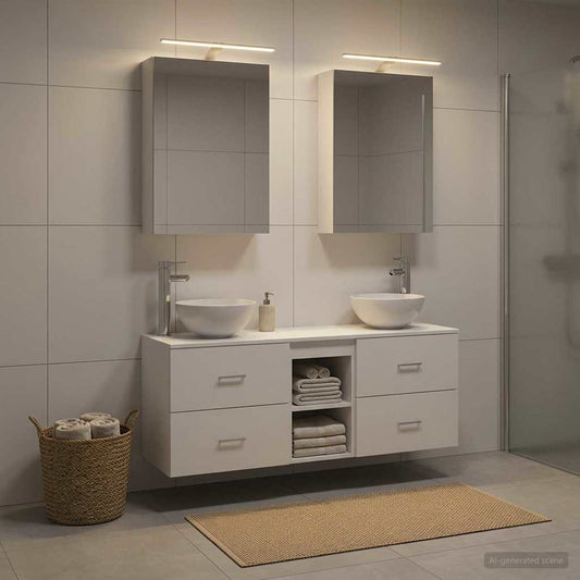 Bathroom Cabinet Set 5 pcs White 50 x 14.5 x 70 cm