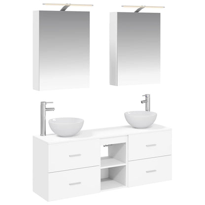 Bathroom Cabinet Set 5 pcs White 50 x 14.5 x 70 cm