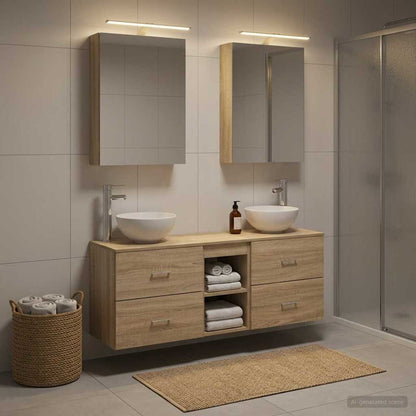 Bathroom Cabinet Set 5 pcs Sonoma Oak Engineered Wood