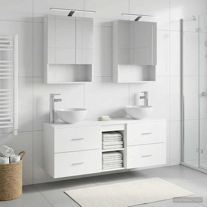 Bathroom Cabinet Set 5 pcs White 50 x 14.5 x 70 cm