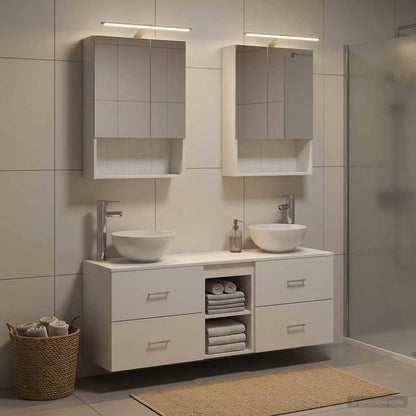 Bathroom Cabinet Set 5 pcs White 50 x 14.5 x 70 cm