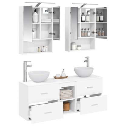 Bathroom Cabinet Set 5 pcs White 50 x 14.5 x 70 cm