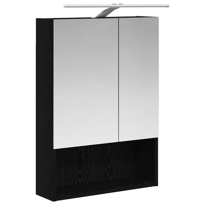 Bathroom Cabinet Set 5 pcs Black Oak 50 x 14.5 x 70 cm