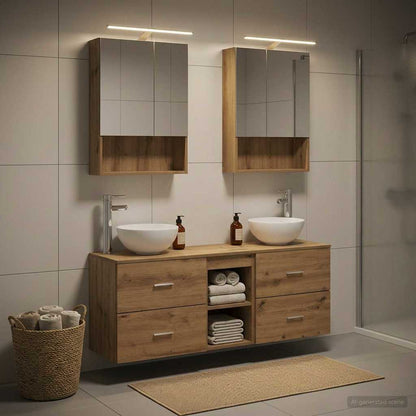 Bathroom Cabinet Set 5 pcs Artisan Oak 50 x 14.5 x 70 cm
