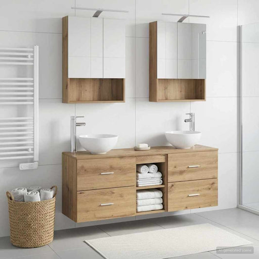 Bathroom Cabinet Set 5 pcs Artisan Oak 50 x 14.5 x 70 cm